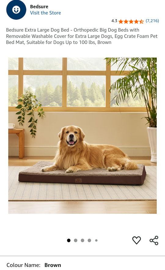 Bedsure Extra Large Dog Bed - Orthopedic