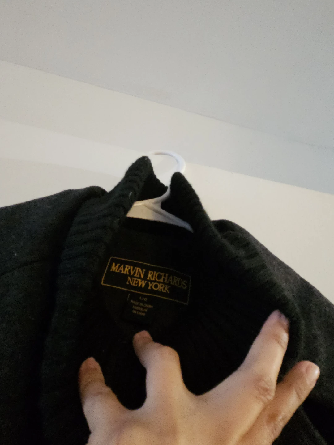Marvin Richards New York Grey Wool Coat - Size L - photo 4