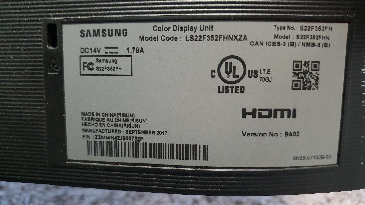 Samsung S22F352FHN 22" Monitor - photo 3