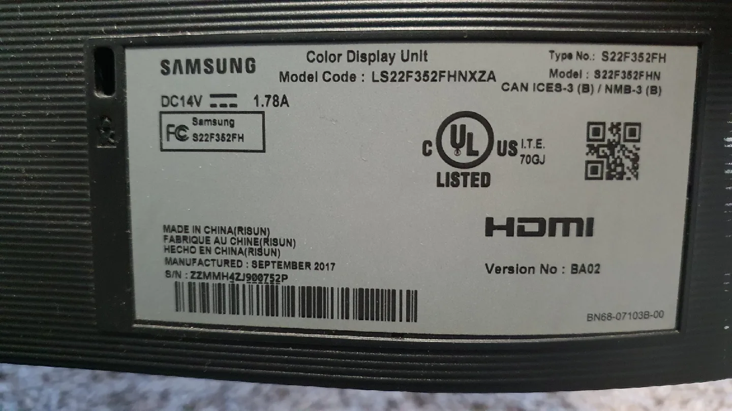 Samsung S22F352FHN 22" Monitor image indicator(3)