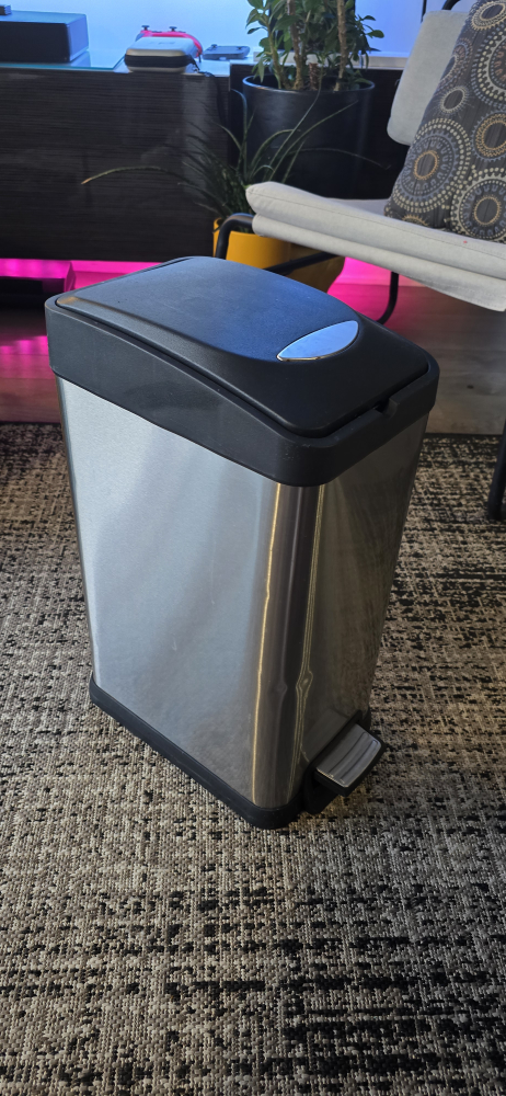Compass Rectangular Pedal Bin 15 Litres Stainless Steel