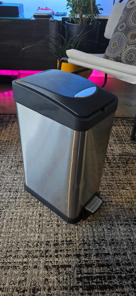 Compass Rectangular Pedal Bin 15 Litres Stainless Steel thumbnail