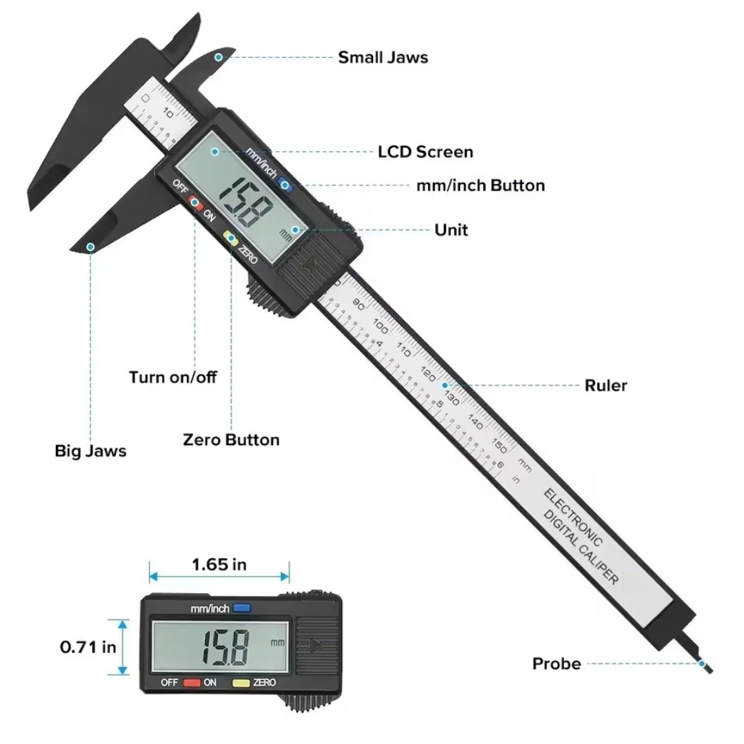 Caliper, Digital LED, Absoulte Precision, 150mm Measuring Range - photo 4