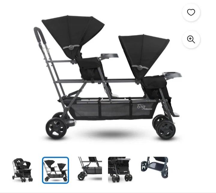Joovy Big Caboose Graphite Stand-On Tandem Stroller image indicator(2)