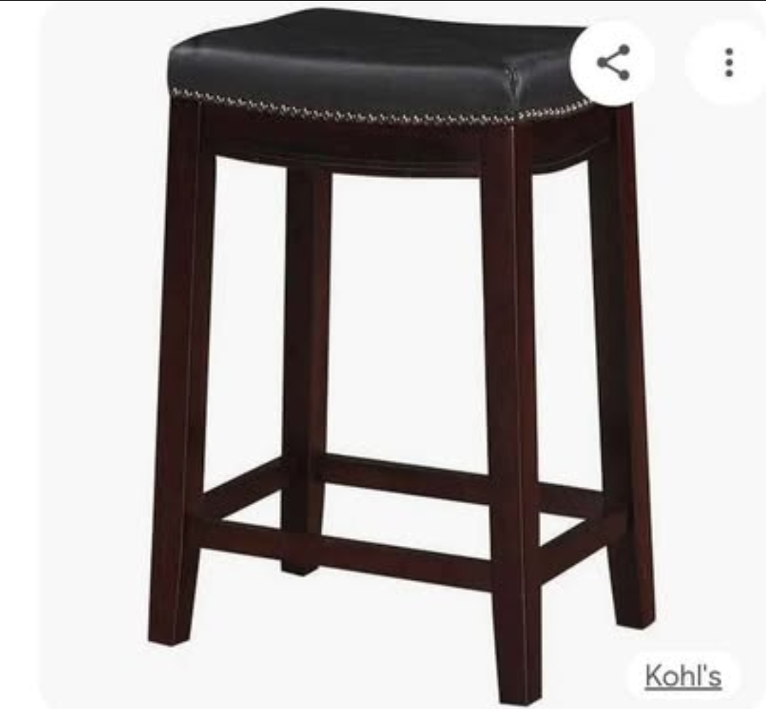 Linon Bar Height Bar Stool - Black