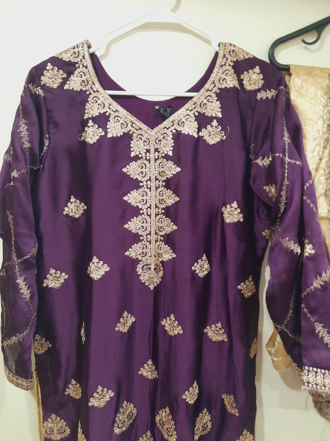 Purple Embroidered Salwar Kameez Suit - photo 2