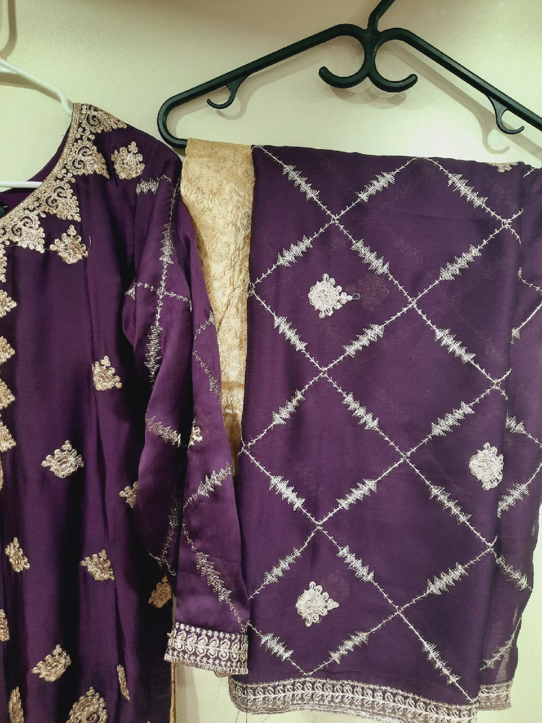 Purple Embroidered Salwar Kameez Suit - photo 3