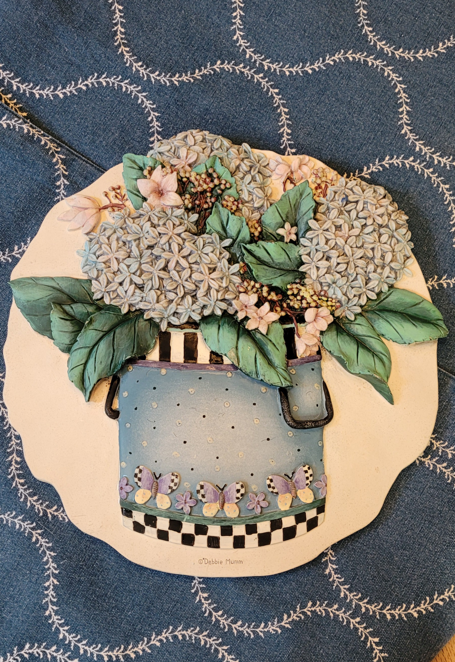Debbie Mumm Hydrangea Garden Plot Plaque
