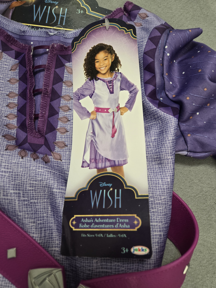 Wish asha halloween custom dosney princess  size 4 to 6