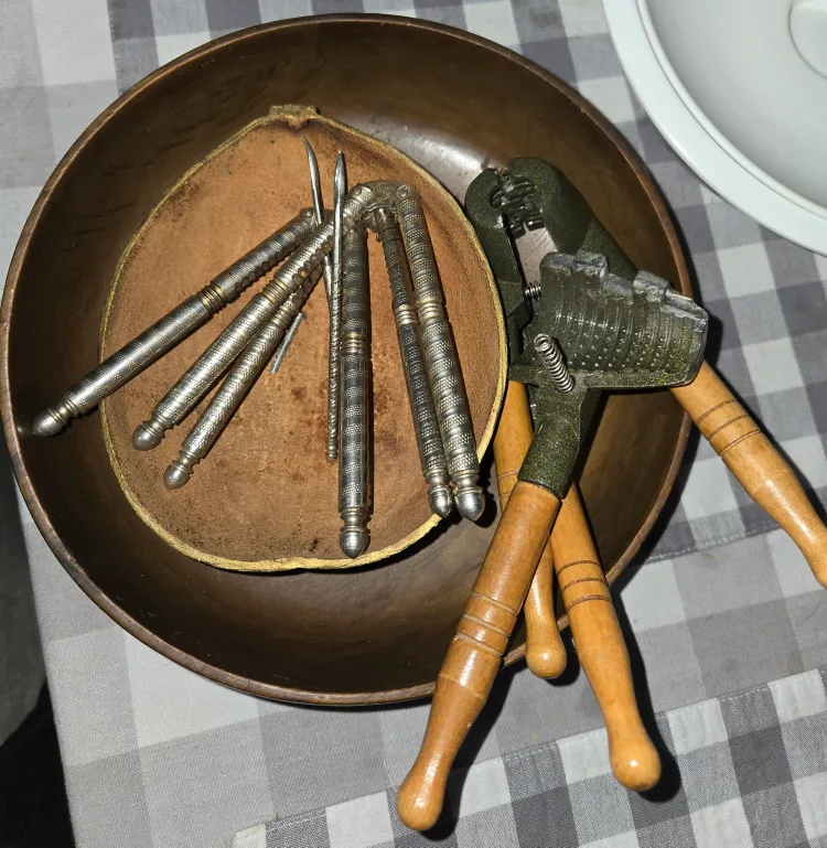 Hellerware Wood Bowl with Nutcracker Set image indicator(4)