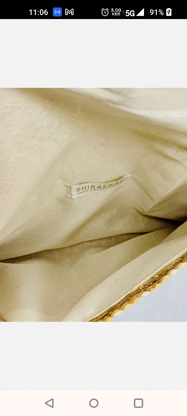 Shiraleah Straw Clutch with Pom Poms - photo 3