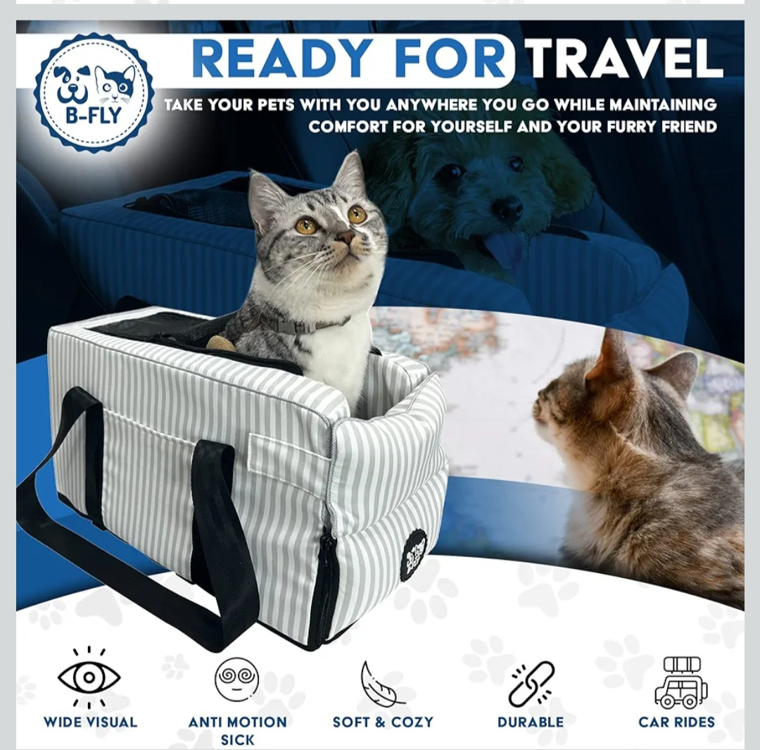 B-FLY Dog car Seats for Small Dogs - with Safety Straps is ... - photo 2
