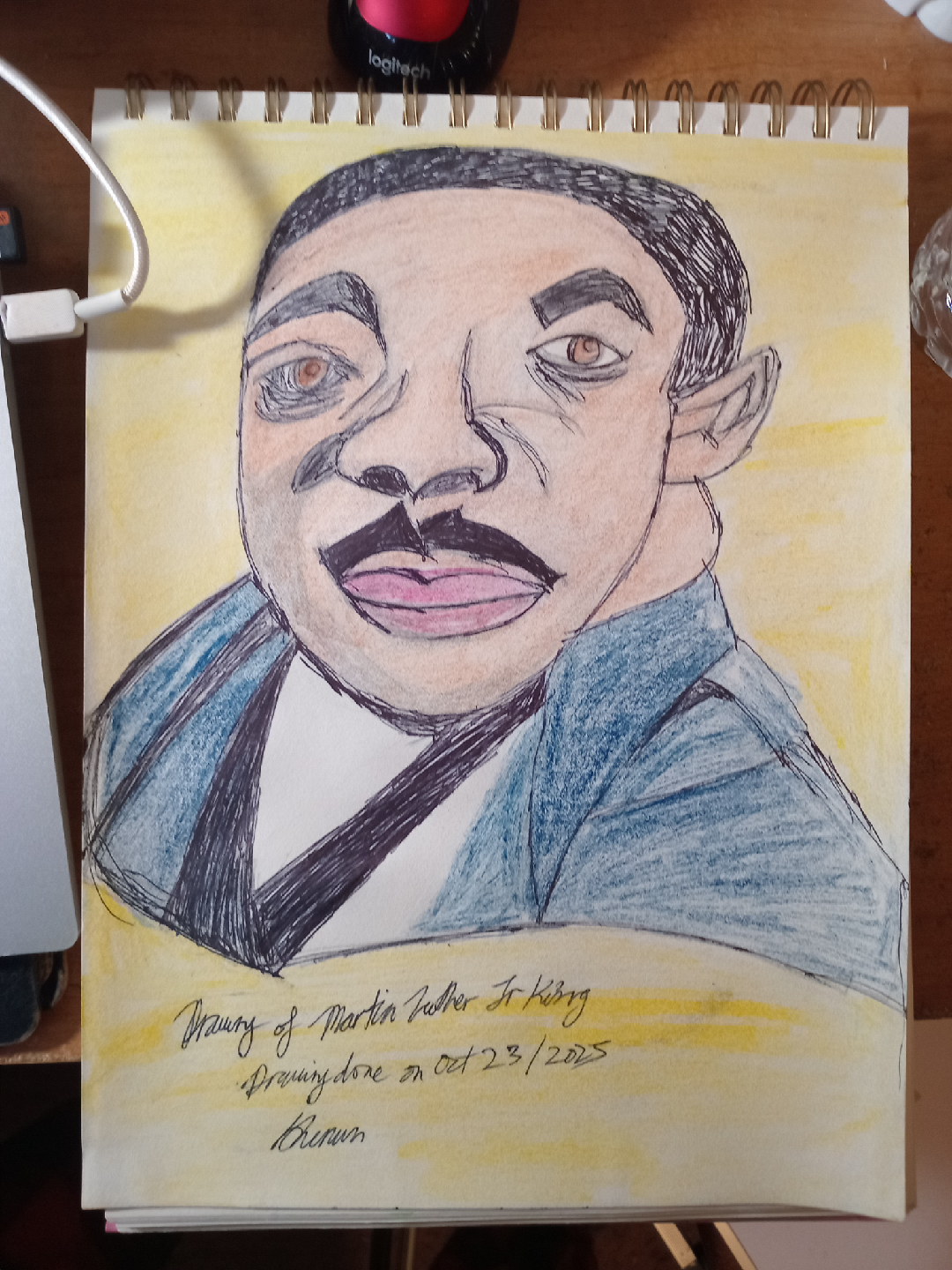 Martin Luther Jr King Drawing Illustration by custom artist