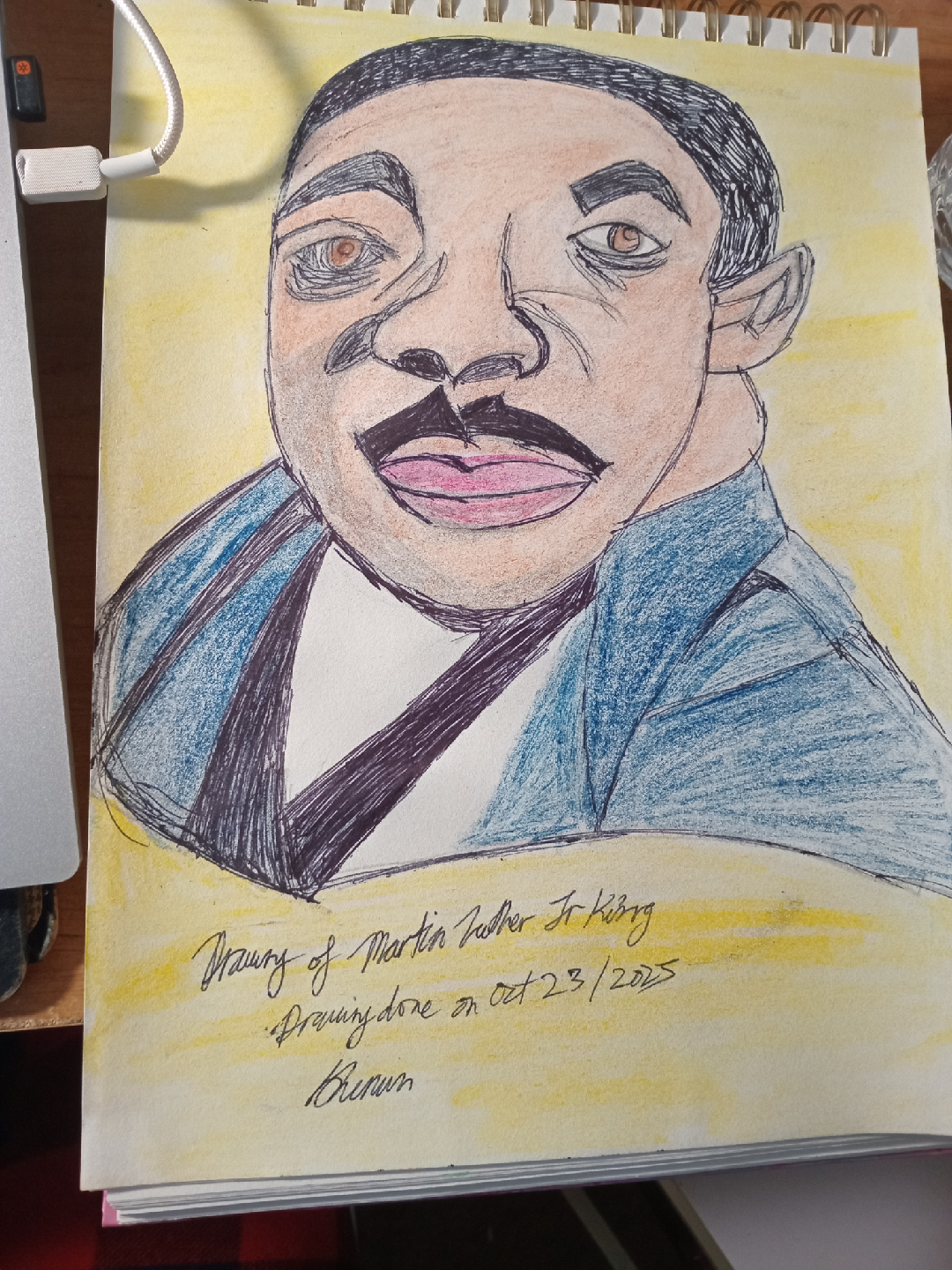 Martin Luther Jr King Drawing Illustration by custom artist - photo 3