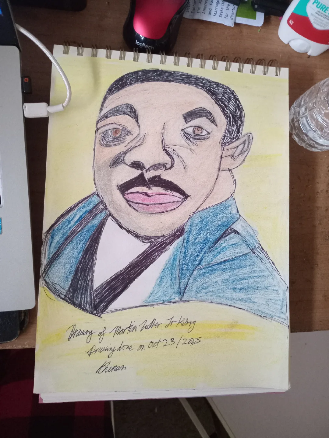 Martin Luther Jr King Drawing Illustration by custom artist image indicator(4)