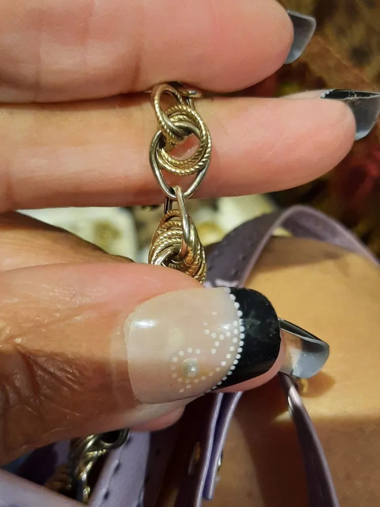 AUTHENTIC 14K SOLID Gold 2 Tone Chunky Bracelet image indicator(7)