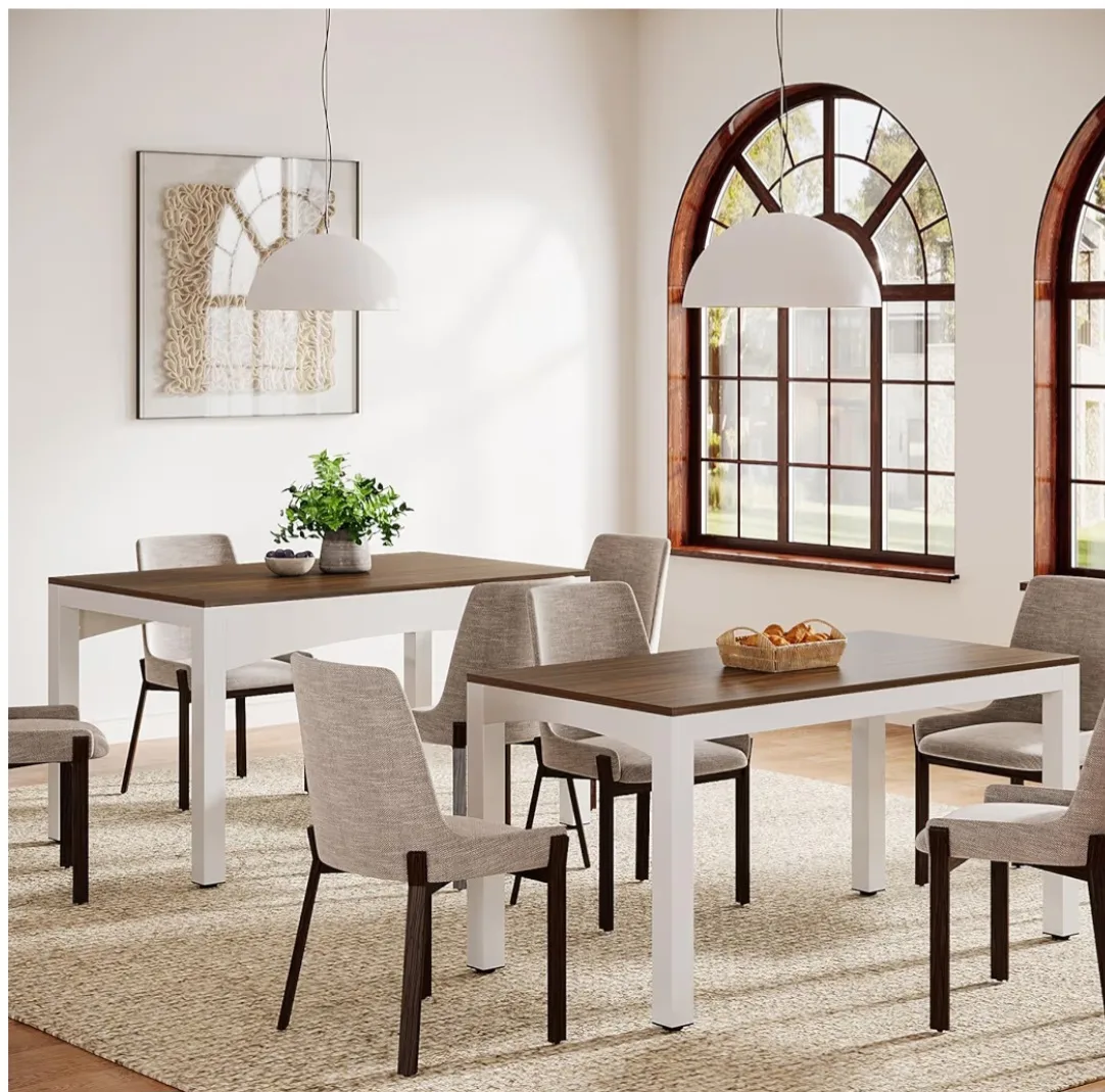 Extendable Dining Table - White & Wood image indicator(4)