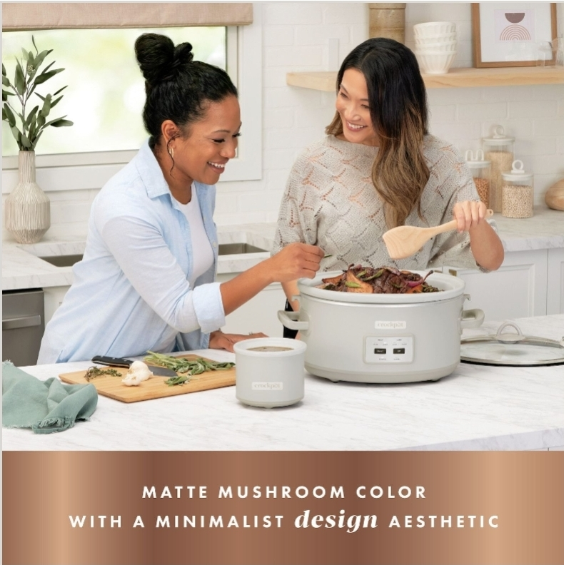 Crockpot Cook & Carry Slow Cooker - Matte Mushroom - photo 2