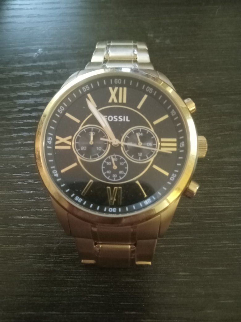 Fossil Gold Chronograph Watch