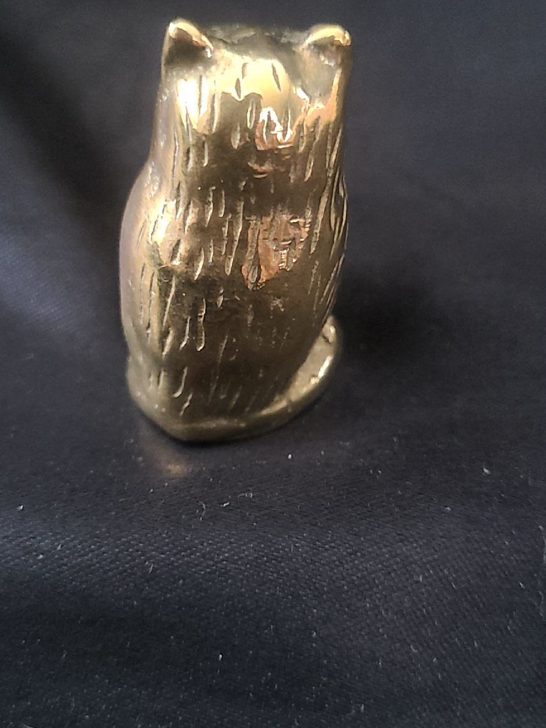 Miniature Brass Owl Figurine - photo 2