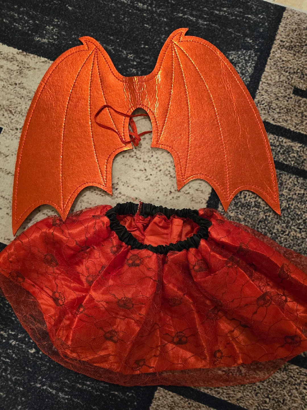 Halloween Costume - Red Skirt and Orange Wings thumbnail