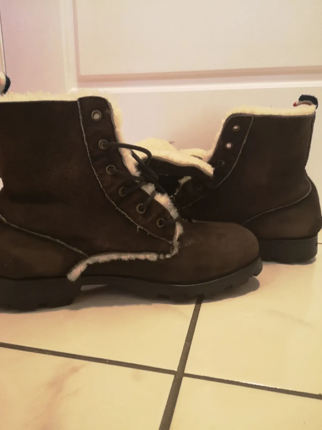 Moncler Brown Shearling Lined Boots - Size 40 image indicator(8)