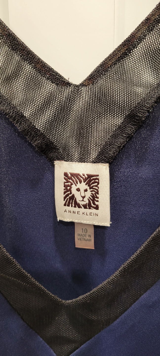 Anne Klein Navy & Black Tank Top - Size 10 - photo 2
