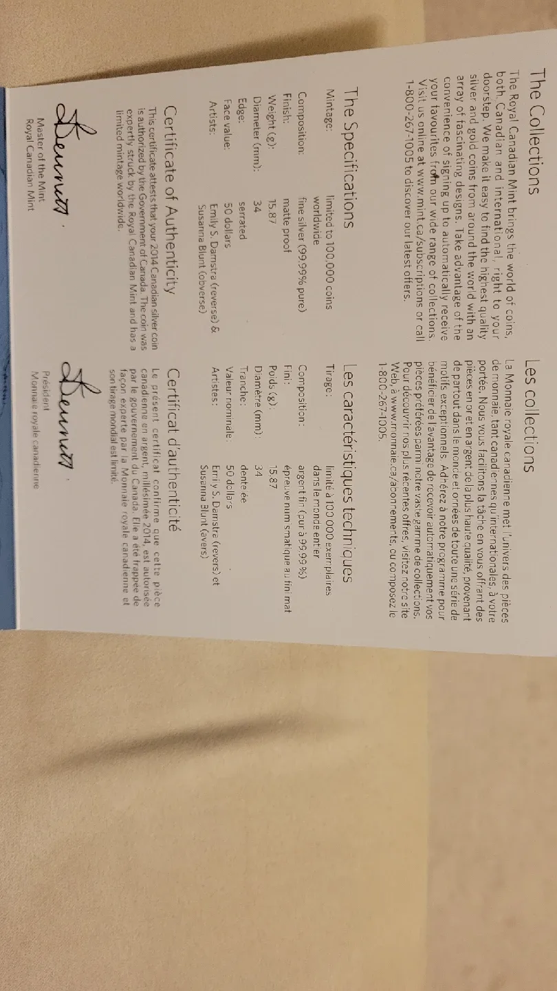 2014 Canada $50 Fine Silver Coin - Polar Bear image indicator(3)