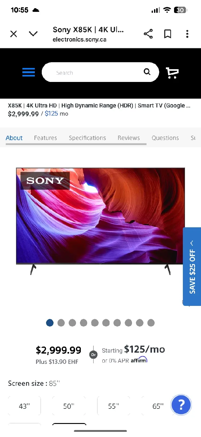 Sony Bravia 3 KD-85X80K television