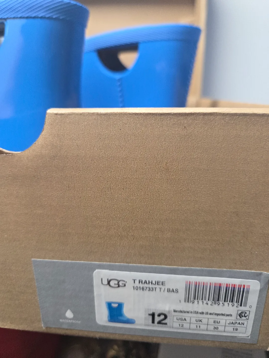 kids UGG T.RAHJEE Blue Boots Size 12 image indicator(2)