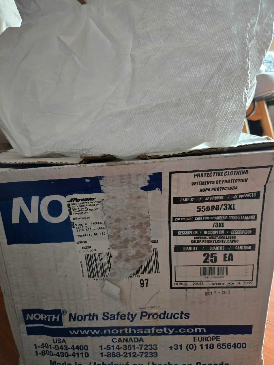 North Safety Products Coverall 3XL image indicator(2)