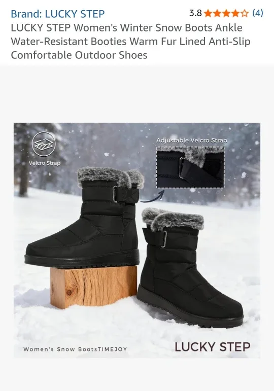 Women's Black Winter Boots - sz 9 image indicator(6)