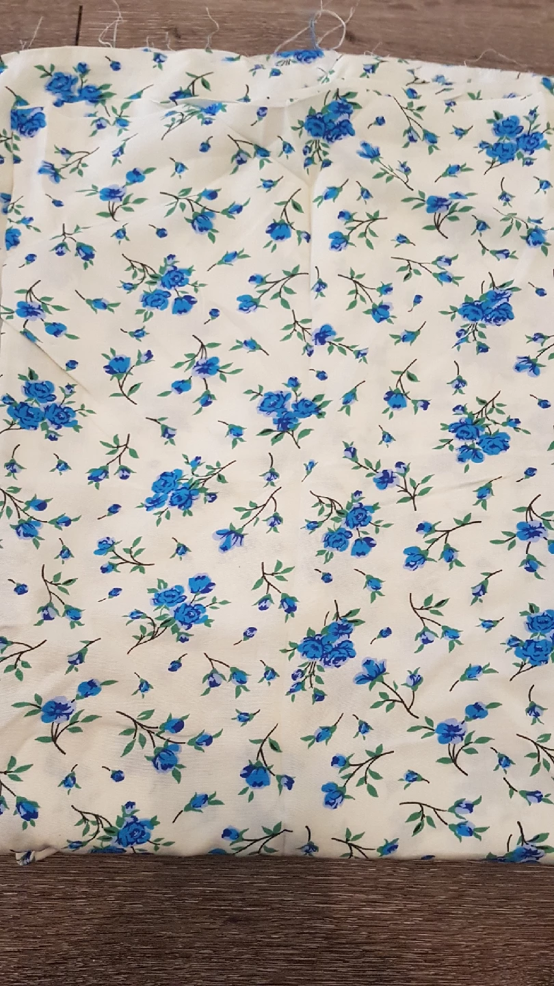 Floral Print Fabric - Blue Roses - photo 2