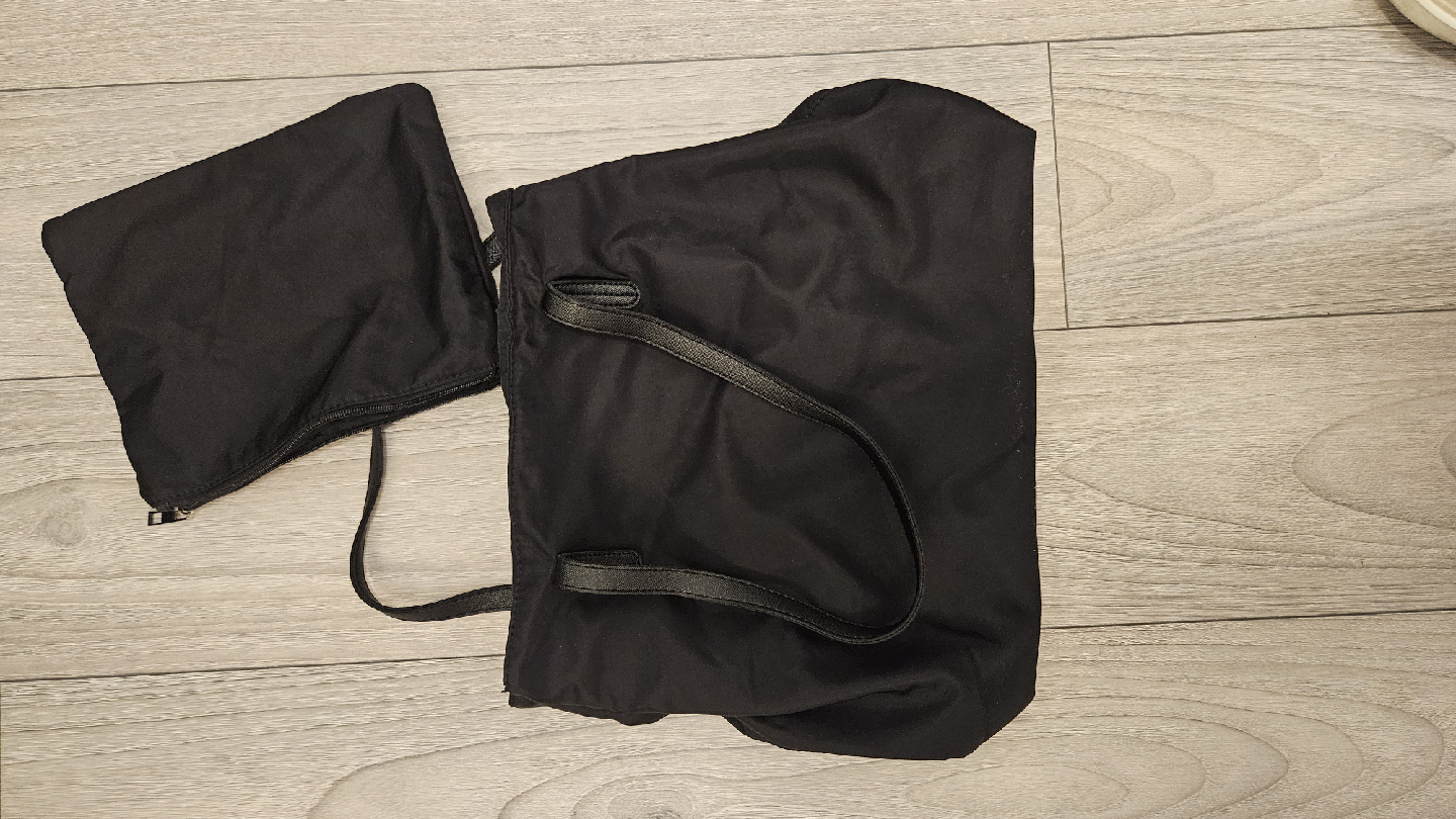 Black Tote Bag with Pouch
