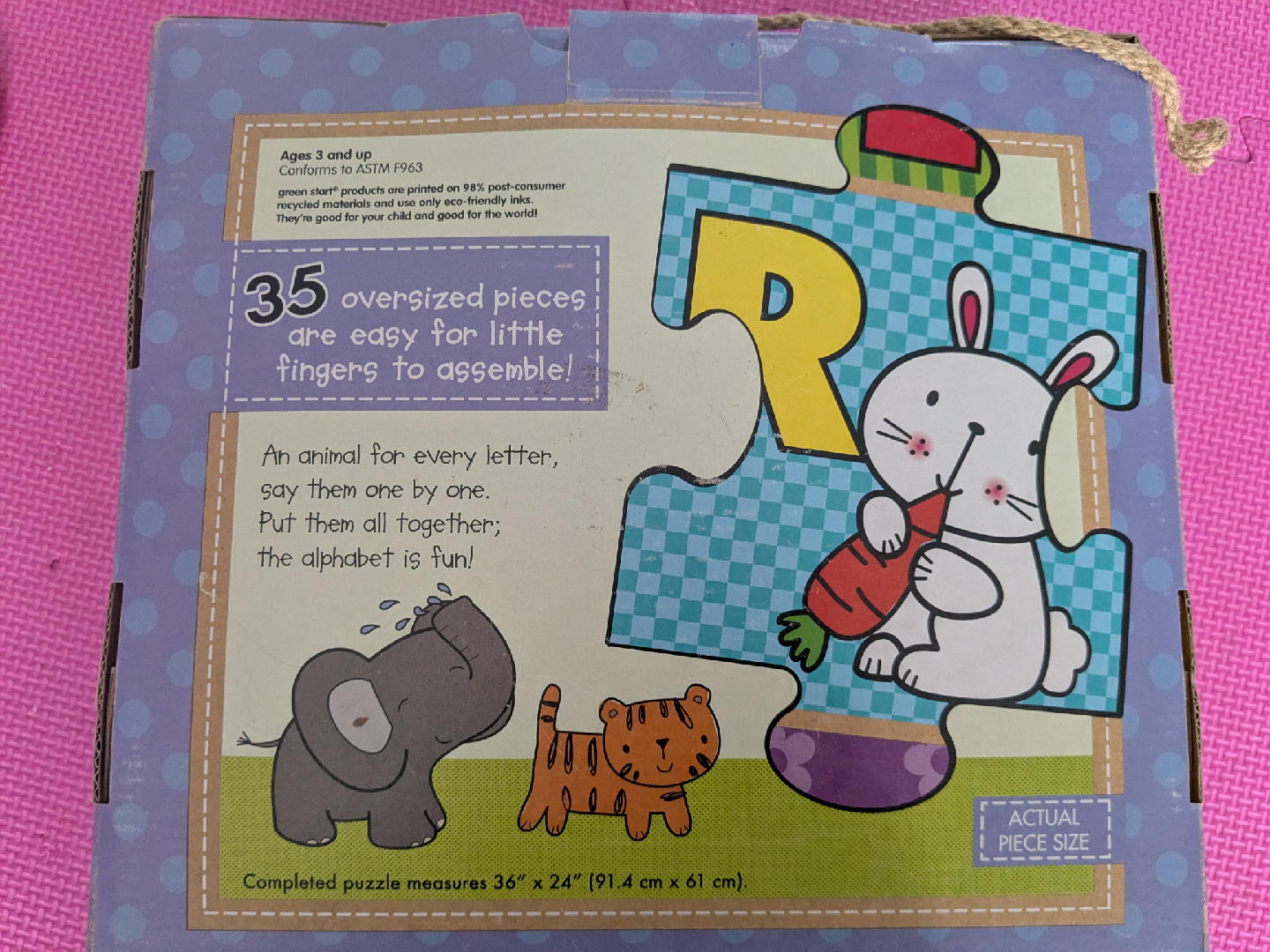 Green Start ABC Animals Giant Floor Puzzle - photo 2