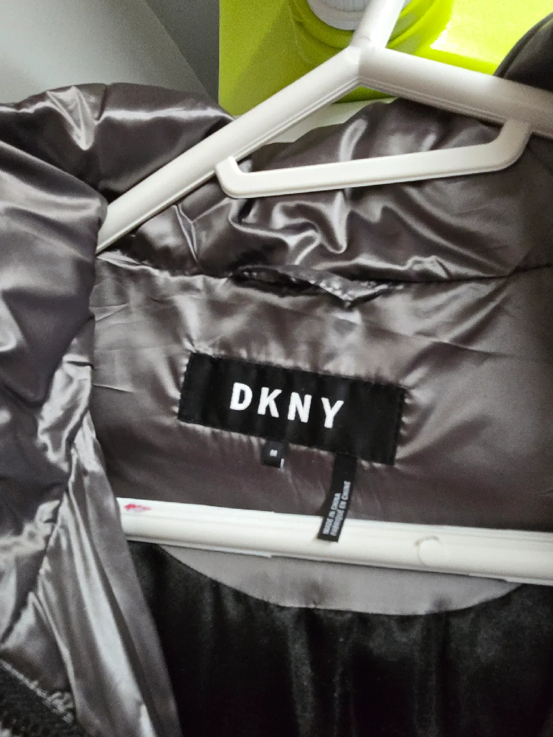 DKNY Silver  Puffer Coat - Size M image indicator(9)