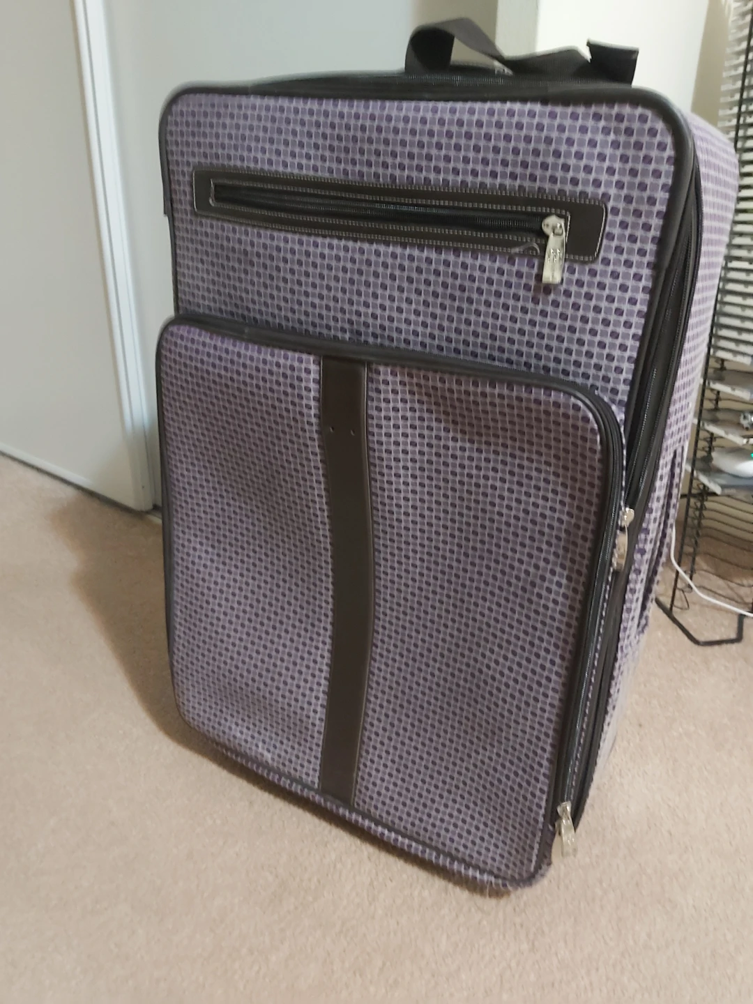 Purple Rolling Suitcase