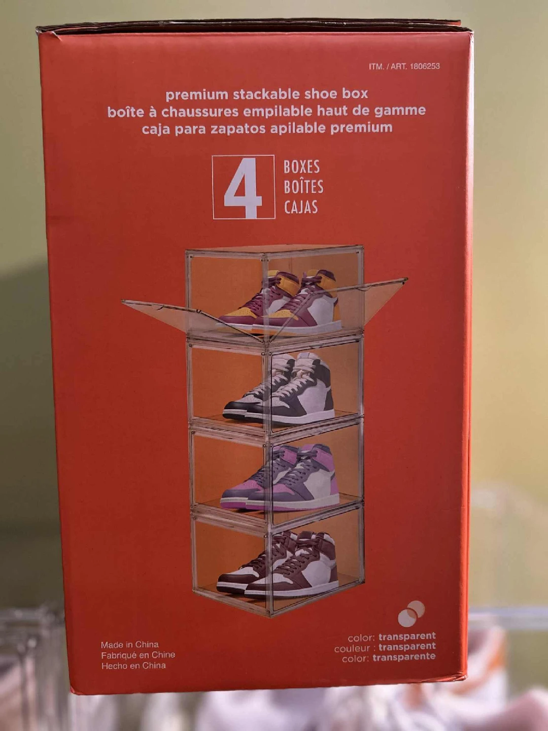 AG BOX Premium Stackable Shoe Box - 4 Boxes - photo 3