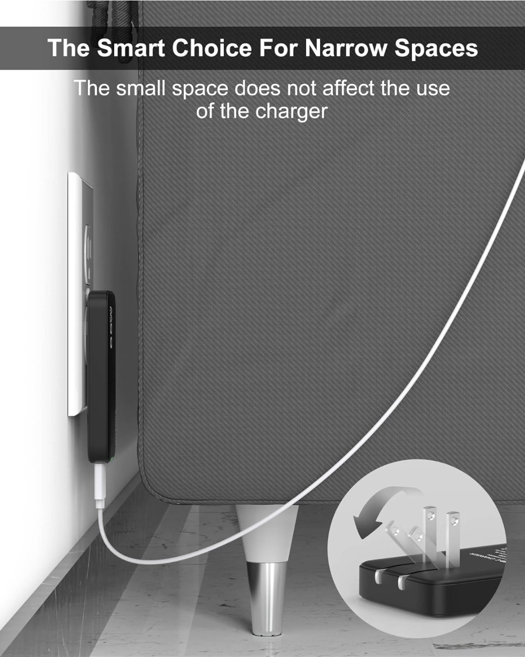 VHBW 65W GaN Charger - Ultra-Slim/Foldable Design - photo 3