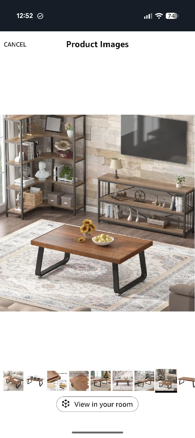 Rustic Brown Solid Wood Coffee Table image indicator(6)