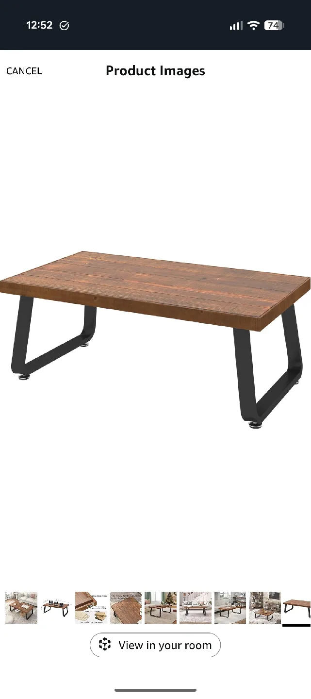 Rustic Brown Solid Wood Coffee Table image indicator(7)