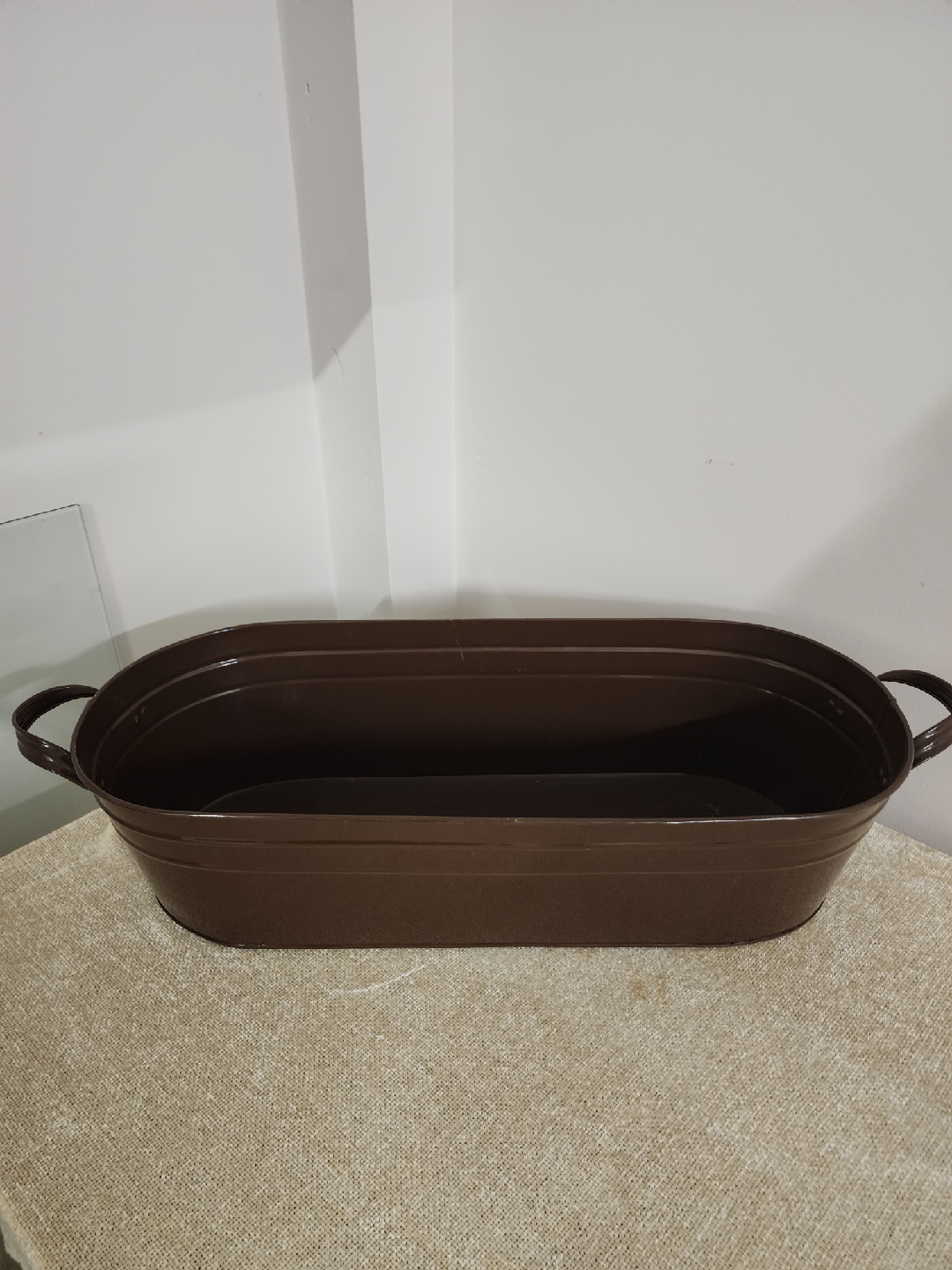 Brown Metal Planter Tub