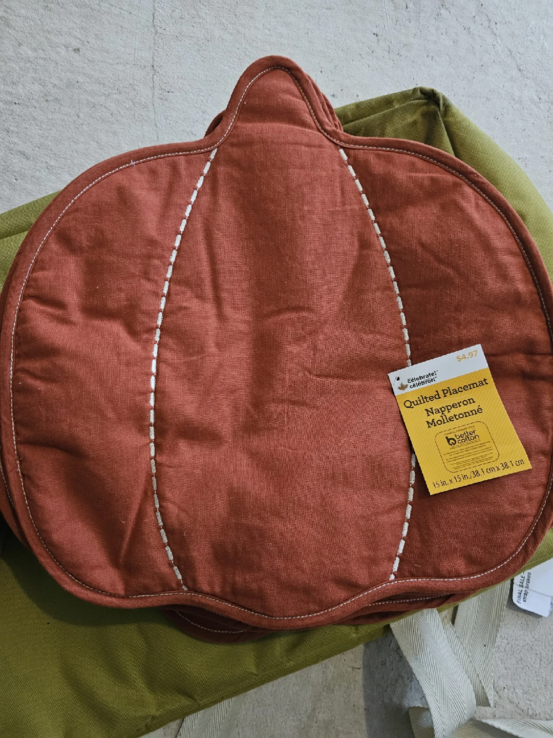Quilted Pumpkin Placemat -m