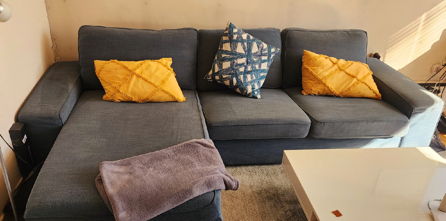IKEA Kivik Blue-Grey Sectional Sofa - photo 3