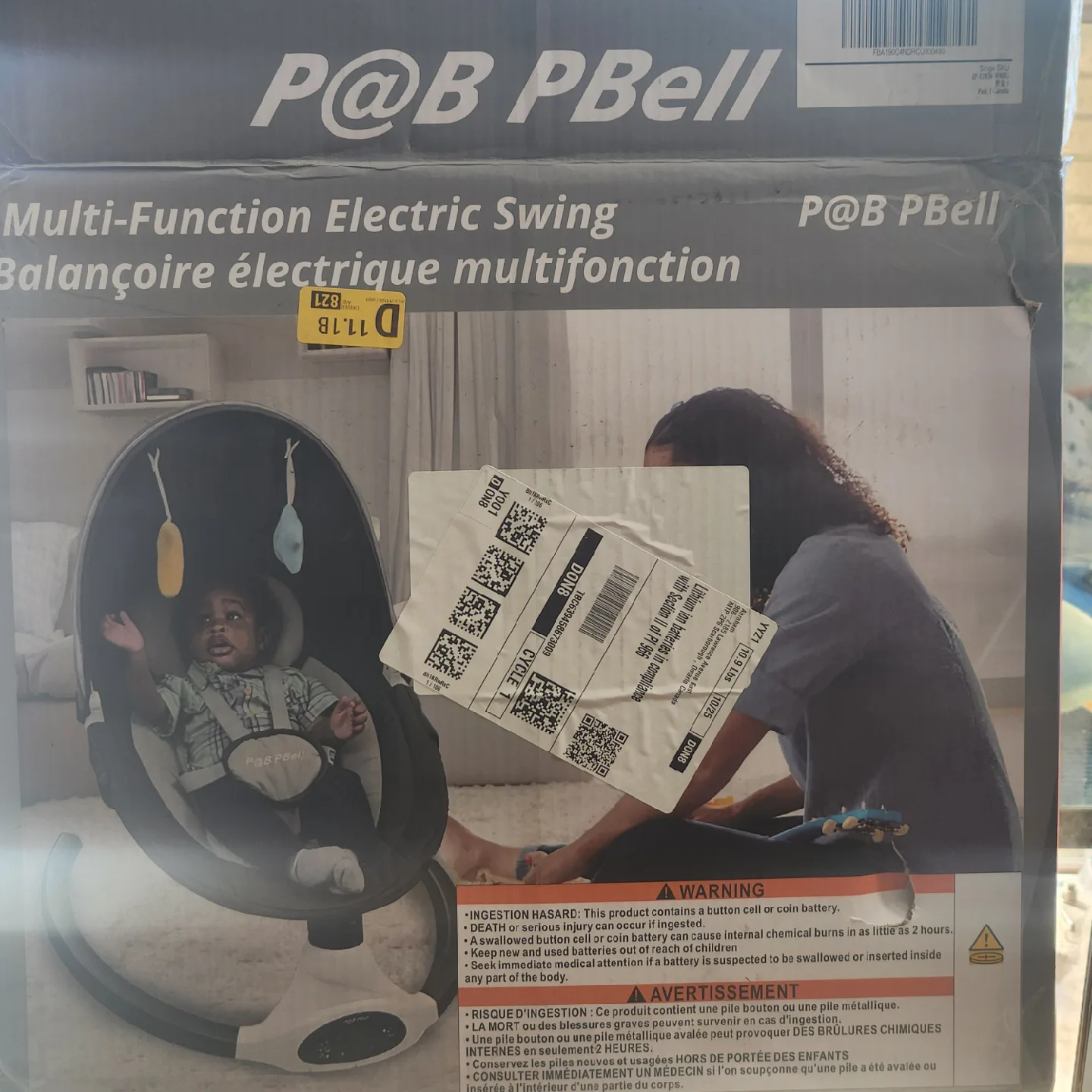P@B PBell Multi-Function Electric Baby Swing image indicator(4)