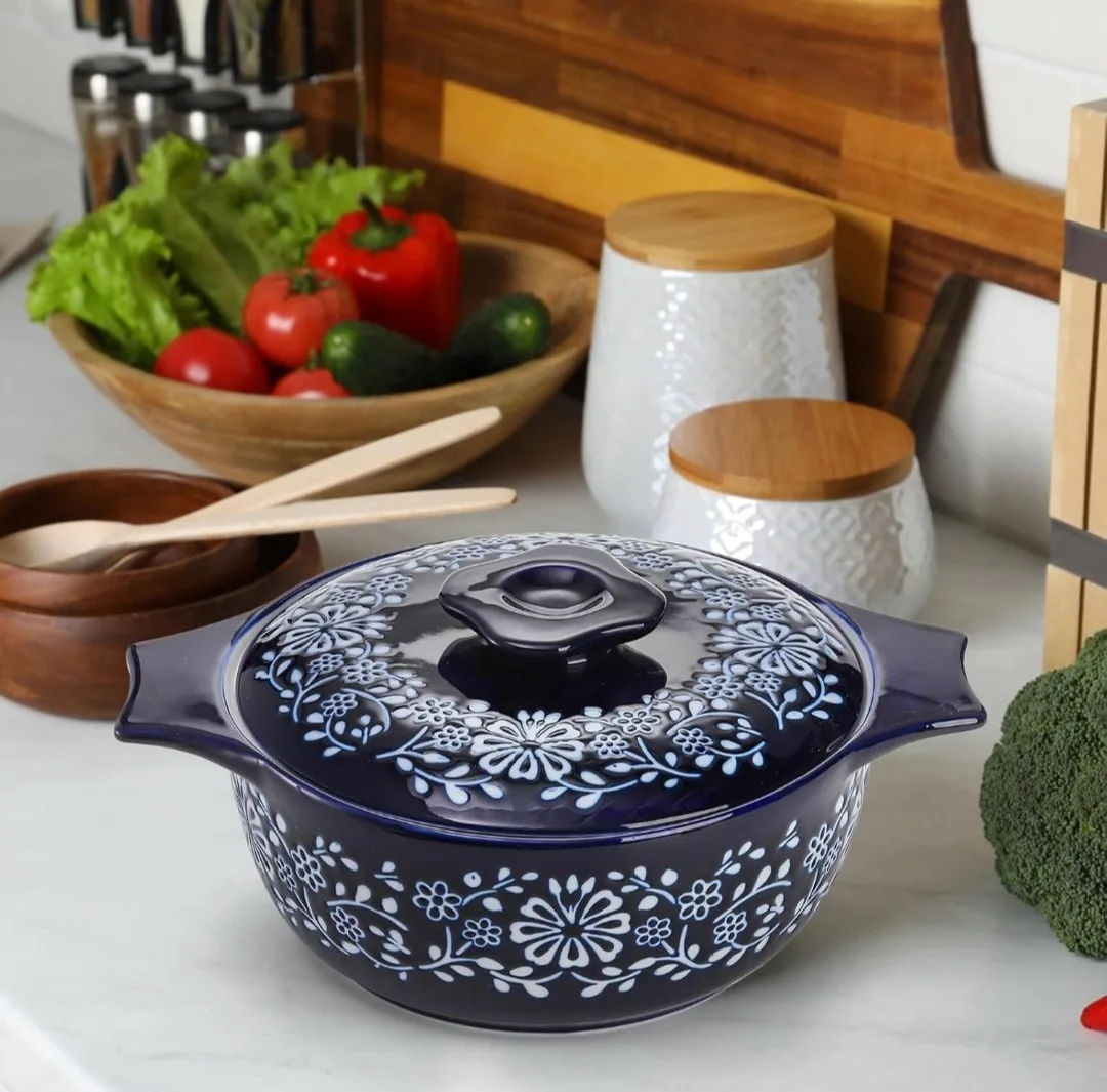 Bekith Casserole Dish with Lid, Blue image indicator(5)