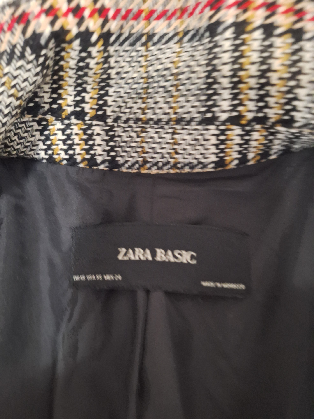 Zara Basic Plaid Coat - Size XS - photo 5