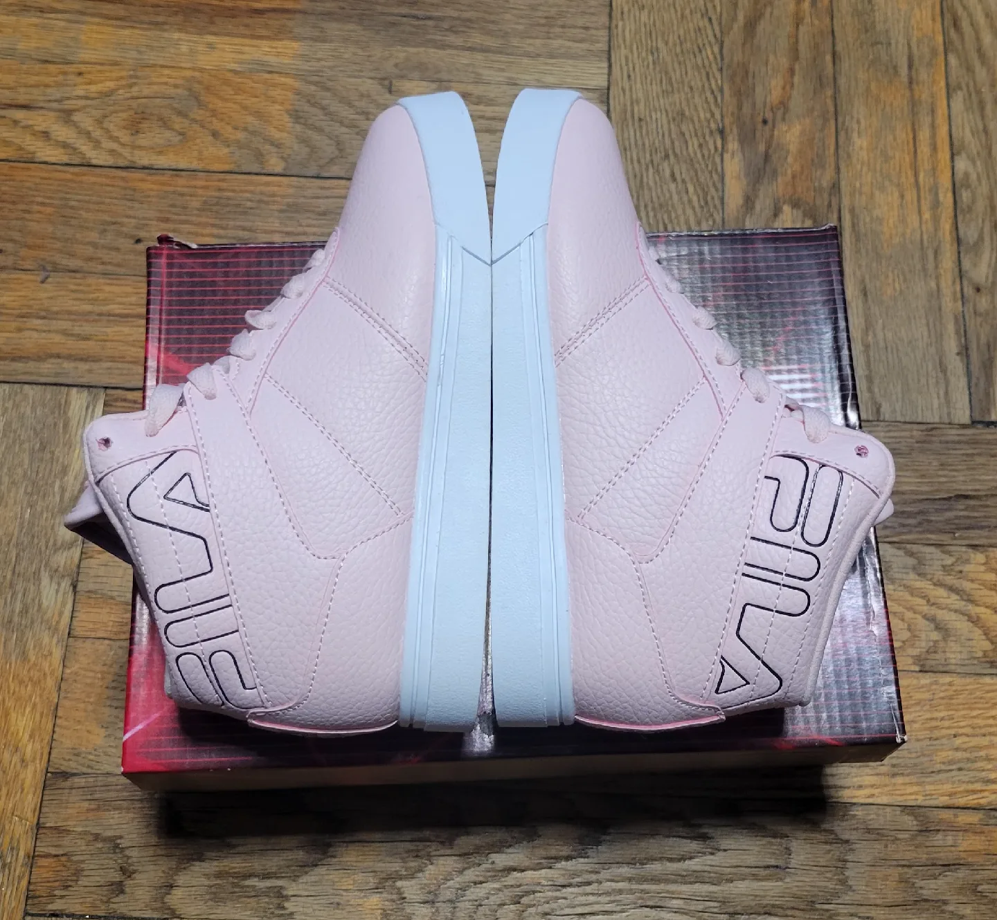 FILA F-13 Hi Pink Leather Sneakers - Size 2 thumbnail
