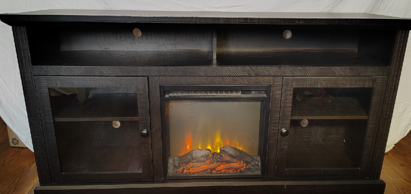 Ameriwood Home Gardenia electric fireplace & TV stand