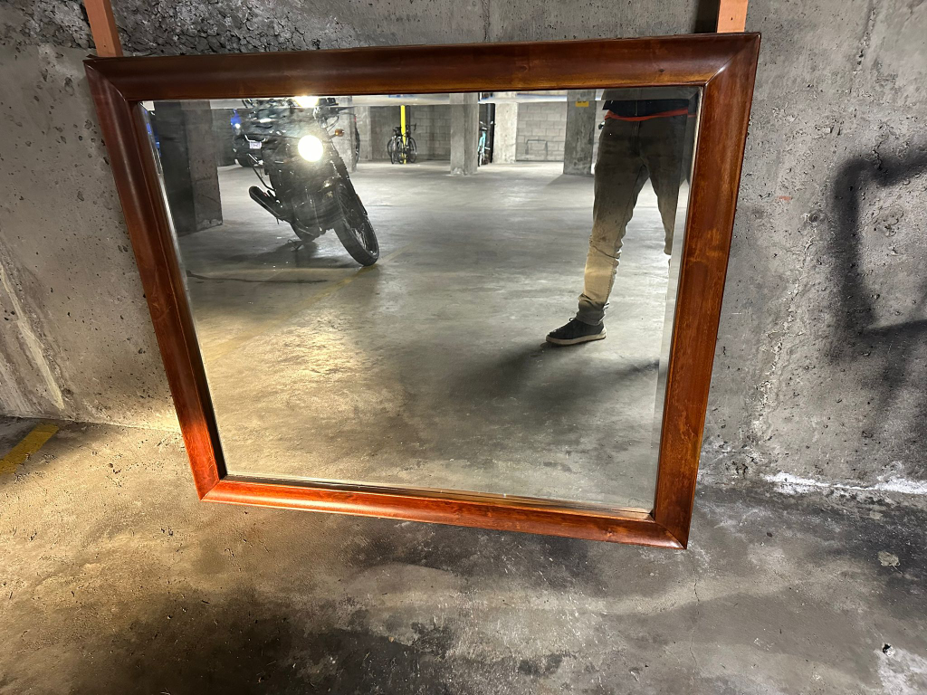 Large Vintage Wood Mirror